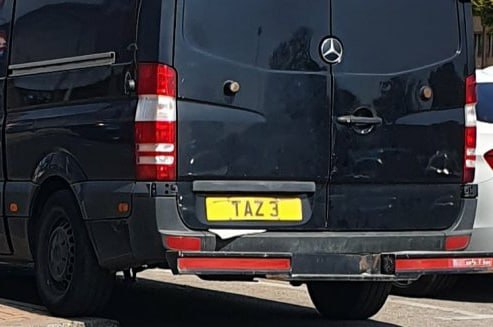 Registration plate TAZE - TAZ 3