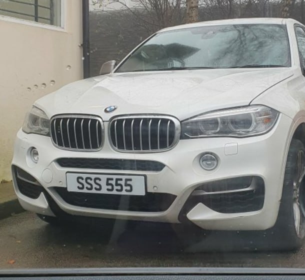 Registration plate S6 - SSS 555