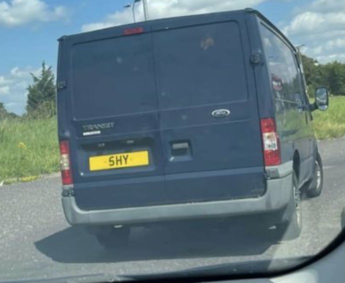 Registration plate SHY - 5 HY
