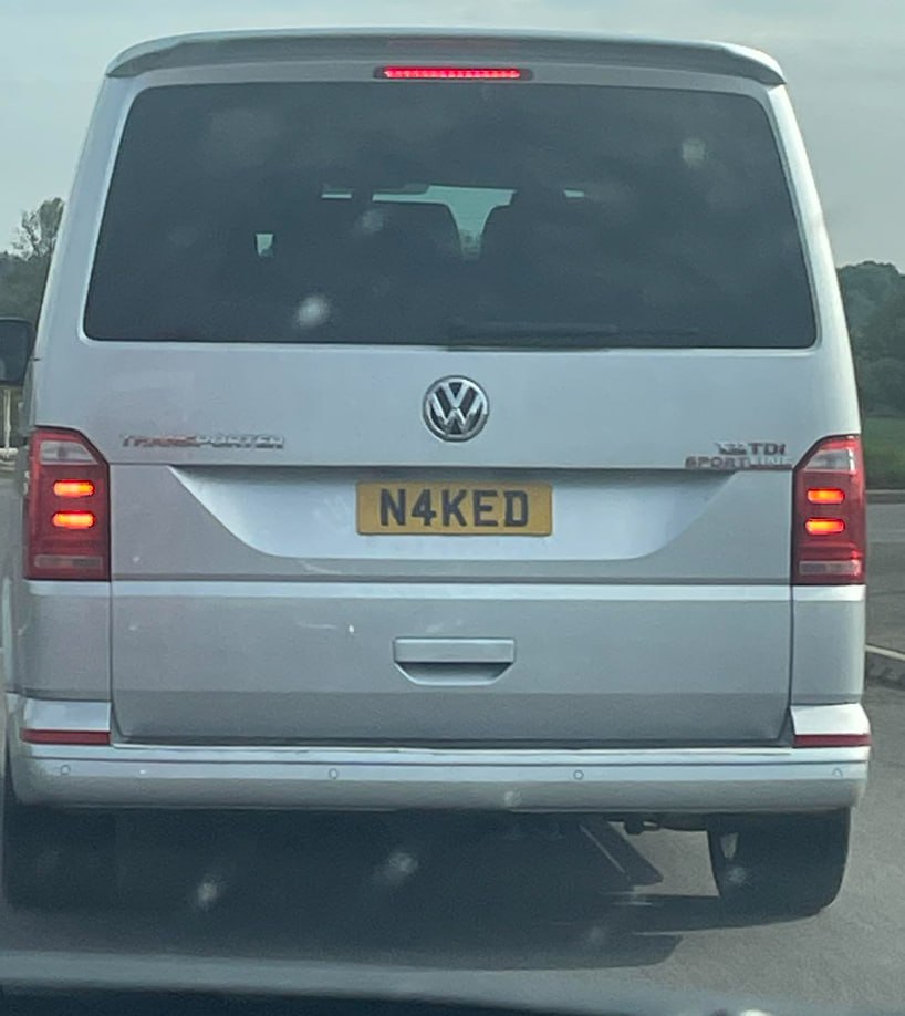 Registration plate NAKED - N4 KED