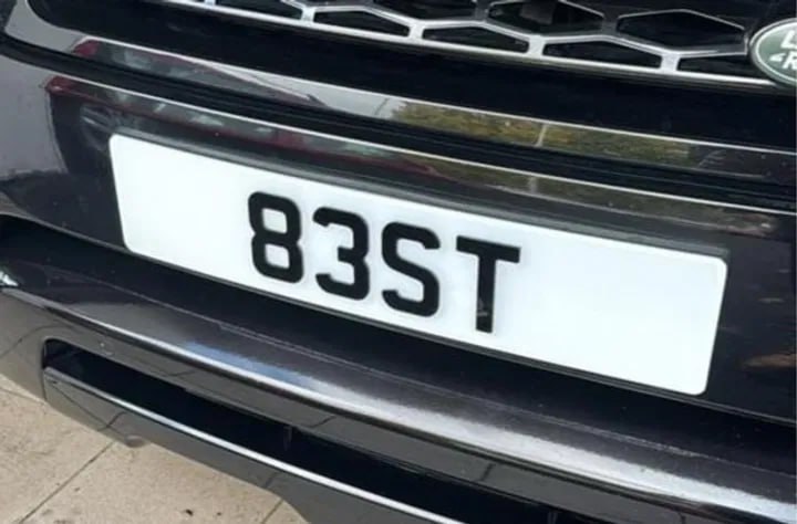 Registration plate BEST - 83 ST
