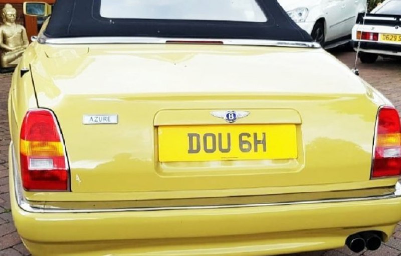 Registration plate DOUGH - DOU 6H