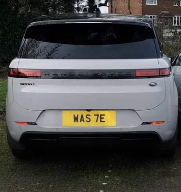 Registration plate WASTE - WAS 7E
