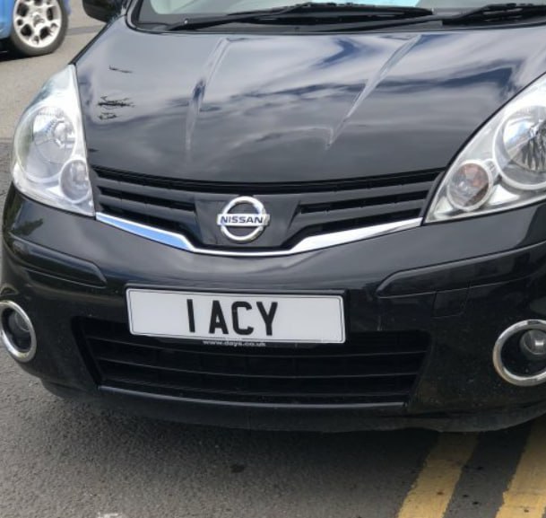Registration plate LACY - 1 ACY
