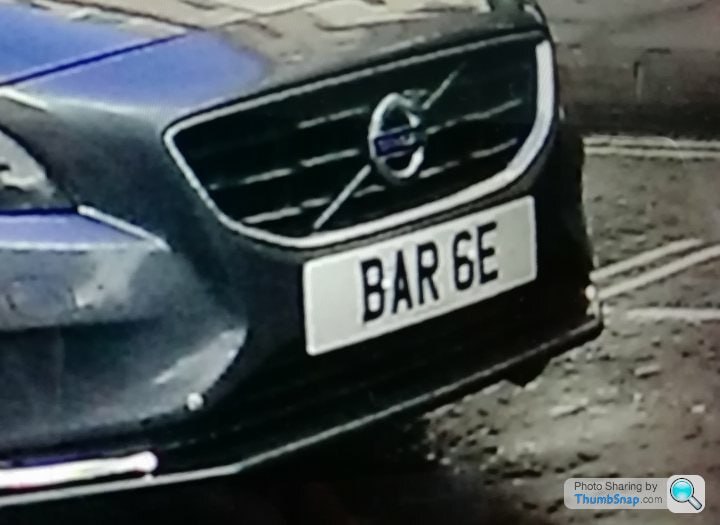 Registration plate BARGE - BAR 6E