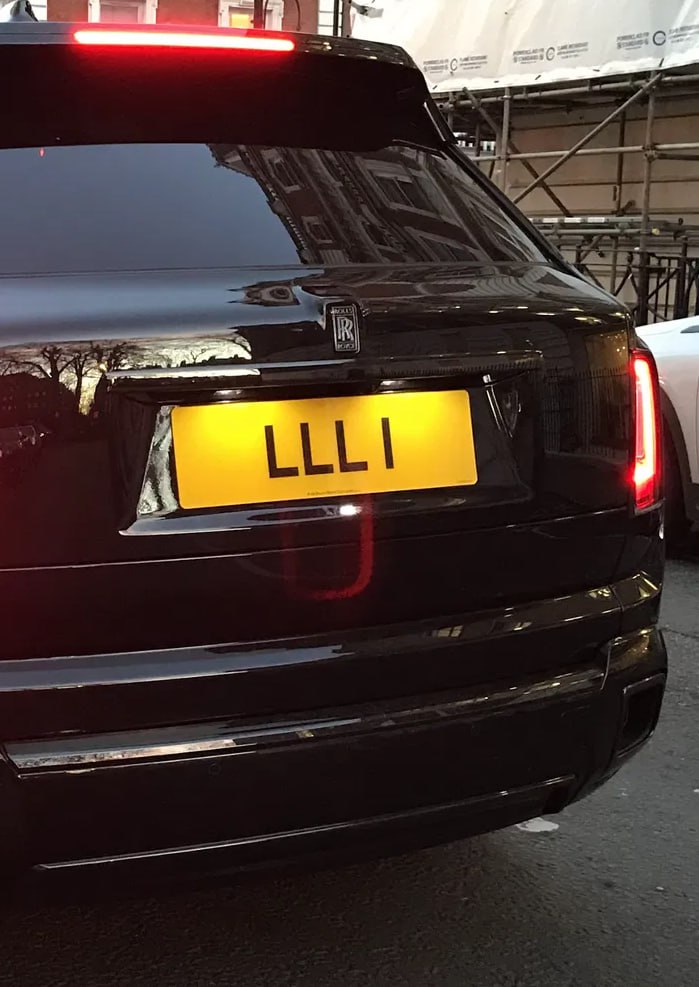 Registration plate LLL 1
