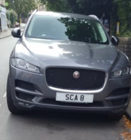 Registration plate SCAB - SCA 8