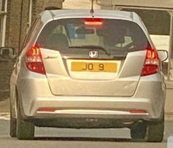 Registration plate JOG - JO 9