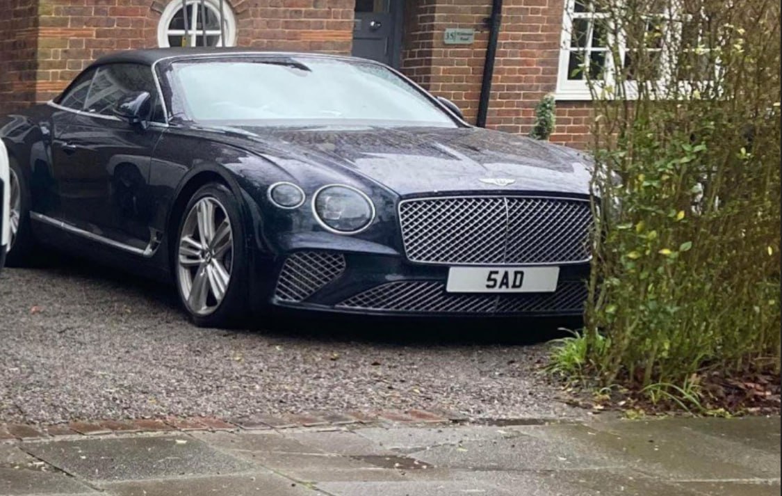 Registration plate SAD - 5 AD