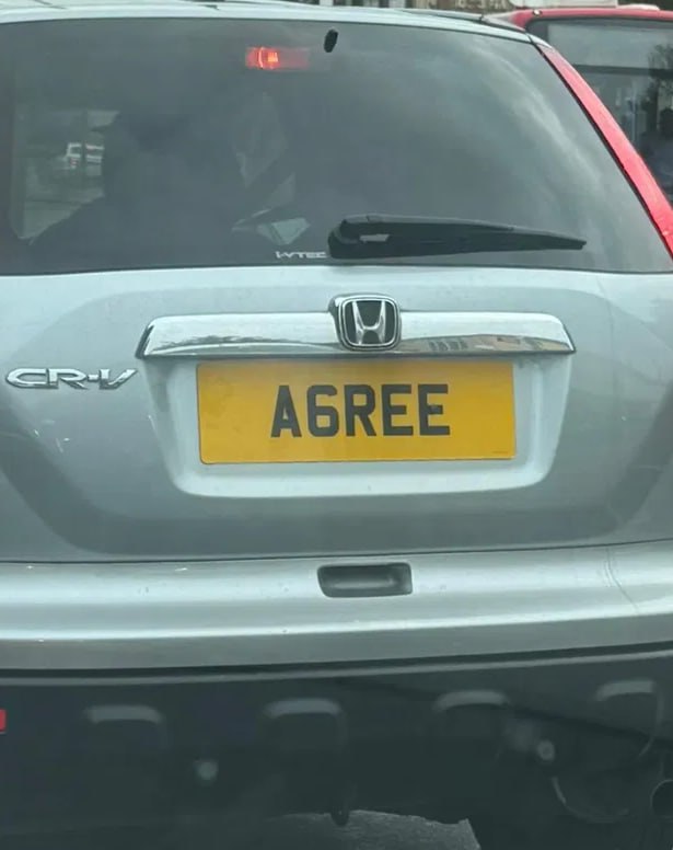 Registration plate AGREE - A6 REE