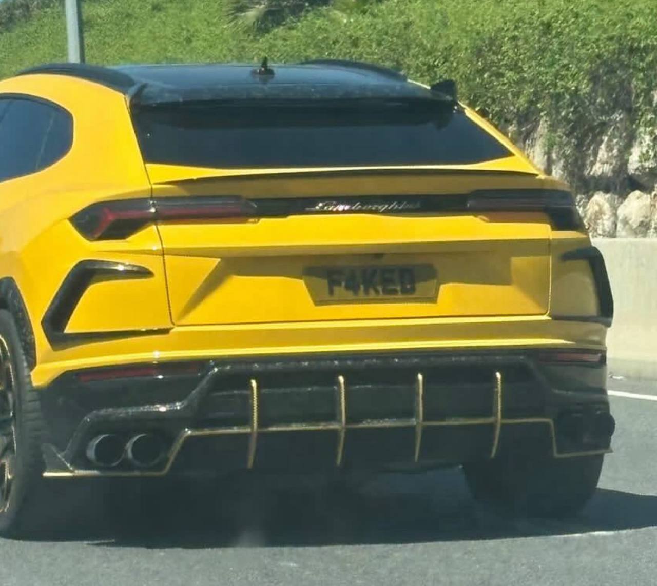 Registration plate FAKED - F4 KED