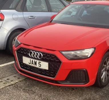 Registration plate JAWS - JAW 5