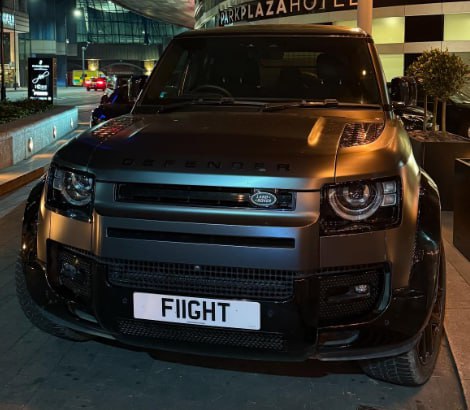 Registration plate FLIGHT - F11 GHT