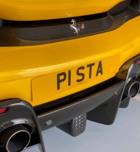 Registration plate PISTA - P1 STA