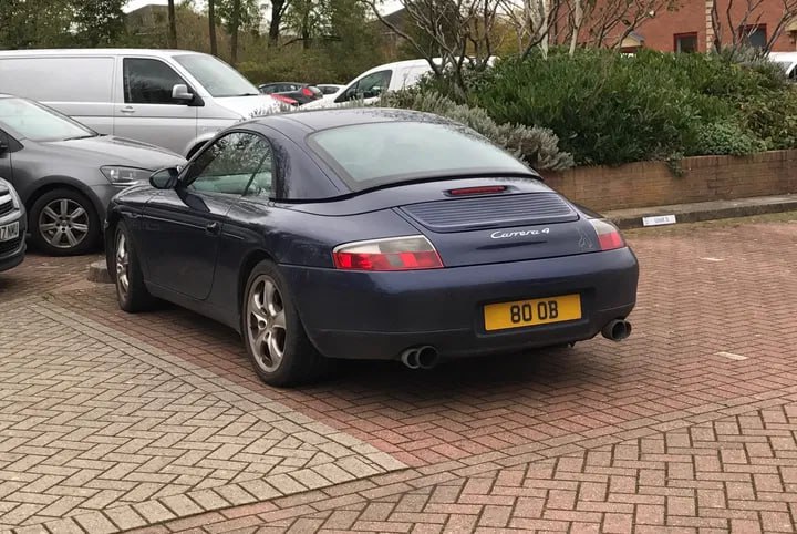Registration plate BOOB - 80 OB