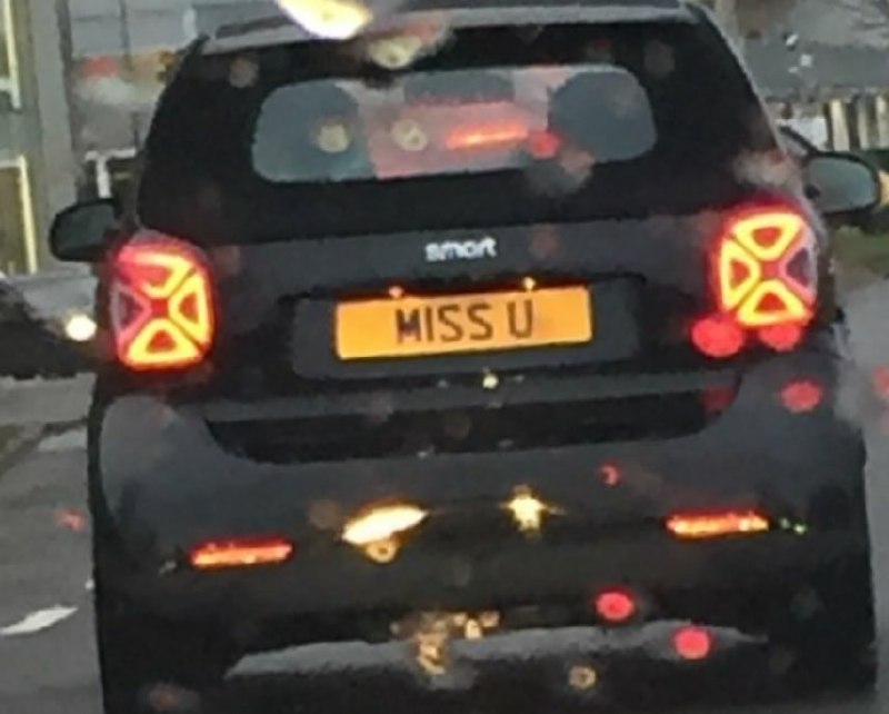 Registration plate MISS YOU - M1 SSU
