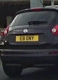 Registration plate EBONY - E8 ONY